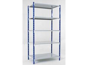 3612970786760 - Universal-Steckregal Grundfeld 5 Stahlblechböden Traglast 200 kg B 1250 x H 2000 x T 600 mm