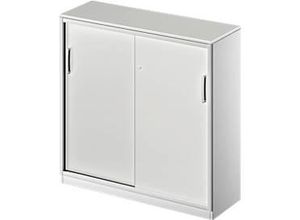 4051273739940 - Genius Schiebetürenschrank TETRIS SOLID 3 OH 2 Fachböden B 1200 mm 19 mm Abdeckplatte lichtgrau weißalu 4051273739940 - Genius Schiebetürenschrank TETRIS SOLID 3 OH 2 Fachböden B 1200 mm 19 mm Abdeckplatte lichtgrau weißalu