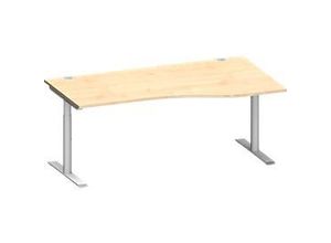 4250510874868 - Genius Freiformschreibtisch MODENA FLEX Ansatz rechts Breite 1800 mm Ahorn