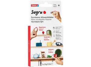 4063565069055 - Formbarer Allzweckkleber Sugru by tesa® Verarbeitung 30 min 3er-Pack (3 x 35 g) in Schwarz Weiß & Grau