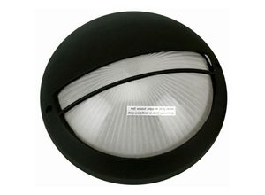 4251756363772 - Licht-erlebnisse - Wandleuchte außen ø 26 cm E27 IP44 Schwarz Haus Hof Aluminium Maritim Außenlampe - Schwarz