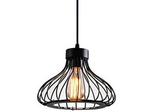 0796391255975 - Goeco - Lampe Suspension Industrielle Métal Retro Suspensions Cage Vintage Plafonnier Luminaire Antique Pendante Lustre Vintage Abat-jour