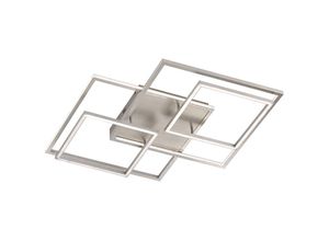 4003474382746 - Wofi - led Deckenleuchte dimmbar Designleuchte Modern silber Deckenlampe Wohnzimmer Metall 62W 5300Lm warmweiß l 715 cm