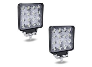 0762418429469 - Led Arbeitsscheinwerfer 248W Quadrat 12V Zusatzscheinwerfer 4320LM Offroad Reflektor Flutlicht Scheinwerfer Kaltweiß Arbeitslampe für suv utv atv