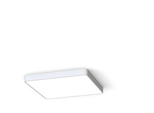 4255596666161 - Licht-erlebnisse - Deckenleuchte Aluminium b 63 cm Weiß eckig 3000 k warmweißes Licht 1700 lm Modern