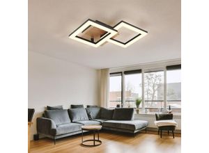 9007371493425 - Deckenleuchte Wohnzimmerlampe Lampe Metall schwarz modern Holzleuchte bewegliche Elemente Holz 2x led 18 w 1200lm 3000K warmweiß LxBxH 46x225x7 cm 9007371493425 - Deckenleuchte Wohnzimmerlampe Lampe Metall schwarz modern Holzleuchte bewegliche Elemente Holz 2x led 18 w 1200lm 3000K warmweiß LxBxH 46x225x7 cm