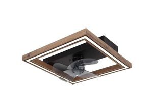 9007371527823 - - Deckenventilator Lüfter Deckenlampe led Holz Fernbedienung dimmbar Vor-Rücklauf