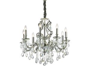 8021696044934 - Gioconda - 8 Light Crystal Chandelier Antik Silber Finish E14 - Ideal Lux