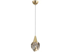 8435435333461 - Schuller Lighting - Schuller aquaria Integrierte LED-Pendel-Deckenleuchte Matt Gold Transparent 3000K 450Lm