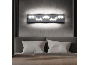 9007371514069 - - Kristall Wandlampe led Kristallleuchte Wandlampe Modern Designleuchte geschwungen aus Chrom 1x led 15W 1020Lm neutralweiß l 59 cm