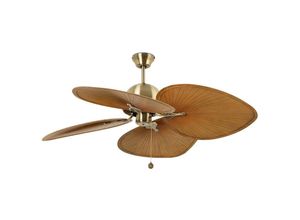 8421776226449 - Faro Barcelona - faro 33352B Deckenventilator cuba l Stahl Altgold abs braun H51cm Ø132cm