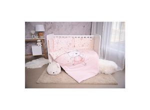 3800166100791 - Babybettwäsche Set Smile 6-teilig Decke 140x95 Kissen 43x35 Bett 120x60 rosa