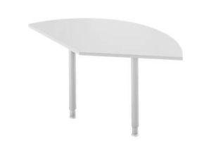4250510819647 - Ansatztisch 135° B 800 x T 800 mm lichtgrau weißalu