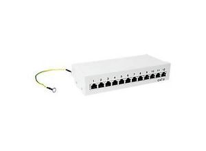 4052792032994 - LogiLink NP0017A Cat6 Patch Panel 12-Port Shielded Desktop Light Grey 4052792032994 - LogiLink NP0017A Cat6 Patch Panel 12-Port Shielded Desktop Light Grey