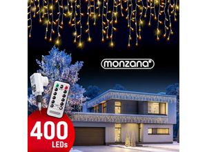 4250525370911 - Led Regen Lichterkette warmweiß kaltweiß Innen Außen Eisregen Weihnachtsbeleuchtung Weihnachten Weihnachtsdeko 400 led warm-weiß Fernbedienung