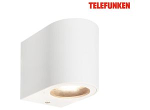 4059709005652 - Led Wandlampe Spritzwasserschutz On Off via Wandschalter Weiß Maße 8 x 7 x 9 cm - Telefunken