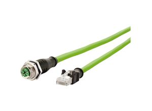 4251122182952 - Connect 142M2X25010 M12 Netzwerkkabel Patchkabel CAT 6a S FTP 100 m Grün PUR-Mantel Säurebeständig Ozonbeständig UV-Beständig Schleppkettenfähig