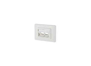 4250184105978 - BTR E-DAT modul 8 8(8) UP empty - Anschlussdose Unterputz - CAT 6 - Pure White RAL 9010 - 2 Ports