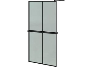 8720845827861 - Bonnevie - Duschwand mit Ablage für Walk-In-Dusche Schwarz 100x195 cm esg vidaXL802543