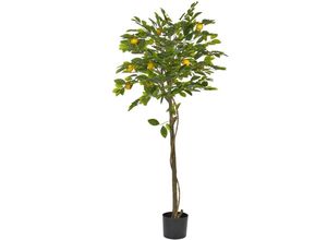 4255664873149 - Beliani - Kunstpflanze Zitronenbaum Grün 156 cm im Blumentopf Künstlich Indoor Dekoration Wohnaccessoires