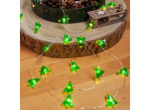 4251911768534 - Lindby - LED-Lichterkette Motje Weihnachtsbäume 320 cm IP20 - Grün