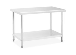 4250928691897 - Royal Catering - Arbeitstisch Aus Edelstahl 120X70X85cm Gastro Küchentisch Tisch Edelstahltisch