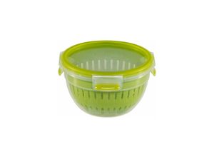 4009049533971 - Clip & Go Fruit Bowl Frischhaltedose 11 Liter Ideale Begleiter für Ihren Obstsnack Farbe grün transparent