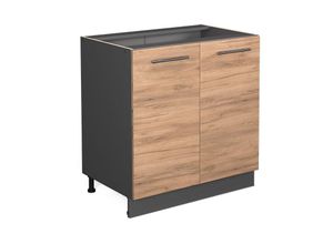 4066731390403 - Spülenunterschrank Fame-Line Goldkraft Eiche 80 cm mit Regal ap Anthrazit Vicco 4066731390403 - Spülenunterschrank Fame-Line Goldkraft Eiche 80 cm mit Regal ap Anthrazit Vicco