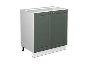 4066731399628 - Spülenunterschrank Fame-Line Grün-Gold Landhaus 80 cm mit Regal ap Anthrazit Vicco