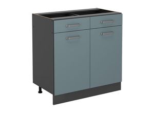 4066731385720 - Küchenunterschrank R-Line Blau-Grau 80 cm ap Anthrazit Vicco 4066731385720 - Küchenunterschrank R-Line Blau-Grau 80 cm ap Anthrazit Vicco