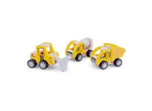 8718446119485 - Baufahrzeuge aus Holz 3 Fahrzeuge Betonmischer Radlader und LKW-Kipper 8718446119485 - Baufahrzeuge aus Holz 3 Fahrzeuge Betonmischer Radlader und LKW-Kipper