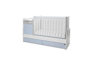 3800166104805 - Babybett 4 in 1 Trend Plus NEW Schaukelfunktion Jugendbett Schreibtisch weiß blau 3800166104805 - Babybett 4 in 1 Trend Plus NEW Schaukelfunktion Jugendbett Schreibtisch weiß blau