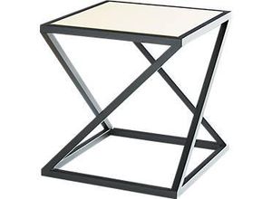 4050558002977 - Beistelltisch X Quadratform X-Fuß-Gestell B 500 x T 500 x H 530 mm desinfektionsmittelbeständig weiß Feinstruktur