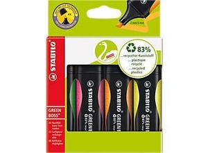 4006381436854 - Textmarker-Set GREEN BOSS 6070 4 Etui 4-farbig sortiert 2-5mm Keilspitze 4006381436854 4 Stück 4006381436854 - Textmarker-Set GREEN BOSS 6070 4 Etui 4-farbig sortiert 2-5mm Keilspitze 4006381436854 4 Stück