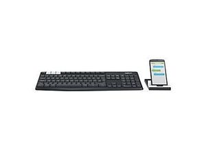 5099206066380 - K375s Multi-Device Bluetooth® Tastatur Deutsch QWERTZ Windows® Graphit Grau Weiß Spritzwassergeschützt