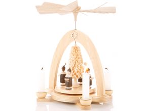 4250770400180 - Weihnachtspyramide ALBIN PREISSLER Weihnachtsdeko Weihnachtspyramiden Gr Höhe 20 cm beige (natur) Schwibbögen Weihnachtspyramiden Made in Germany