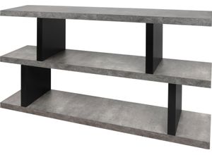 5603449320224 - Mehrzweckregal TEMAHOME Step Regale Gr H 88 cm grau (melamine) Regale in moderner Beton- und Rahmenoptik Breite 163 cm