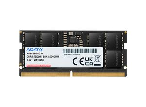 4711085941091 - ADATA SO-DIMM 8 GB DDR5-5600 (schwarz AD5S56008G-S Premier Tray) (AD5S56008G-S) 4711085941091 - ADATA SO-DIMM 8 GB DDR5-5600 (schwarz AD5S56008G-S Premier Tray) (AD5S56008G-S)