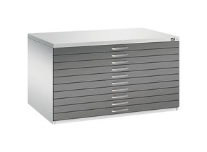 4055404388021 - CP 7200 Planschrank lichtgrau vulkangrau 10 Schubladen 1350 x 960 x 760 cm