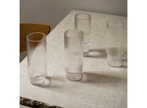 5704723010852 - - Ripple Longdrink-Glas 4er Set - transparent 03l  H x Ø 14x7cm