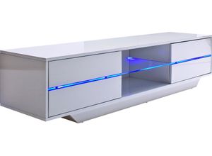 4027207034818 - Lowboard MCA FURNITURE Blues Sideboards Gr B H T 160 cm x 36 cm x 40 cm weiß (weiß hochglanz) Lowboards mit LED Beleuchtung hochglanz 4027207034818 - Lowboard MCA FURNITURE Blues Sideboards Gr B H T 160 cm x 36 cm x 40 cm weiß (weiß hochglanz) Lowboards mit LED Beleuchtung hochglanz