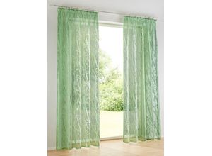 6974714566470 - Gardine HEINE HOME Gardinen Gr 225 cm Multifunktionsband 140 cm grün Transparente Gardinen