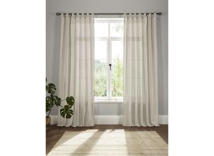 4004567290603 - Vorhang ELBGESTOEBER Elbsegel 1 Gardinen Gr 145 cm Schlaufen 142 cm beige Schlaufen Gardine transparent basic monochrom bis 295 cm Länge