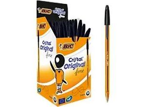 3086123134485 - Kugelschreiber Cristal orange schwarz Mine 035mm Schreibfarbe schwarz 3086123134485 BIC 50 Stück