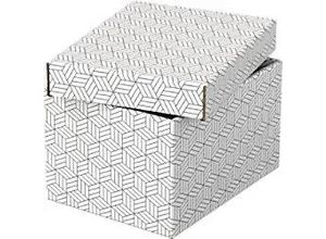 4049793072258 - Home Aufbewahrungs- und Geschenkbox 628280 Klein 100% Recycelter Karton Weiß 200 x 255 x 150 mm 3 Stück