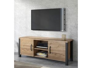 4068223036875 - Lowboard HOME AFFAIRE Olin WM Sideboards Gr B H T 147 cm x 57 cm x 43 cm schwarz (appenzeller fichte appenzeller supermatt)