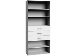 4038061008570 - Regal WIMEX Multiraumkonzept Regale Gr B H T 80 cm x 185 cm x 40 cm weiß Büroregal Büroregale Breite 80 cm