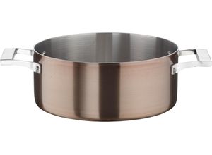 8007163280609 - Bratentopf PINTINOX Century Töpfe Gr Ø 20 cm + Höhe 75 cm rosegold (altkupferfarben) Bratentöpfe Boden und Seitenwände komplett aus 3 Schicht Material Induktion