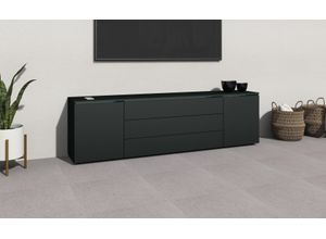 4255607608784 - Lowboard BORCHARDT MÖBEL San Diego Sideboards schwarz (schwarz matt) Breite 200 cm