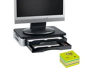 4250510818220 - Monitor- Printer-Stand + Post it Würfel neongrün 76x76 mm GRATIS